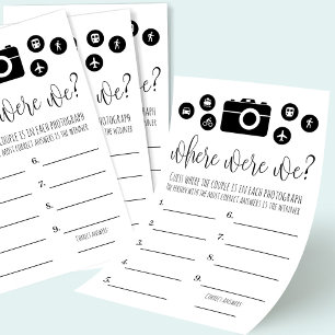 Bridal Shower Game Where Were We 9 Photos Card