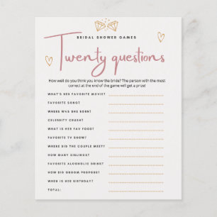 Bridal Shower Game Where Were We Card Flyer