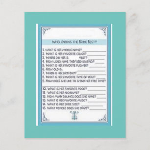 BRIDAL SHOWER GAMES FLYER