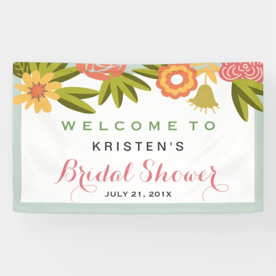 Bridal Shower Garden Blooming Flowers Nature Banner