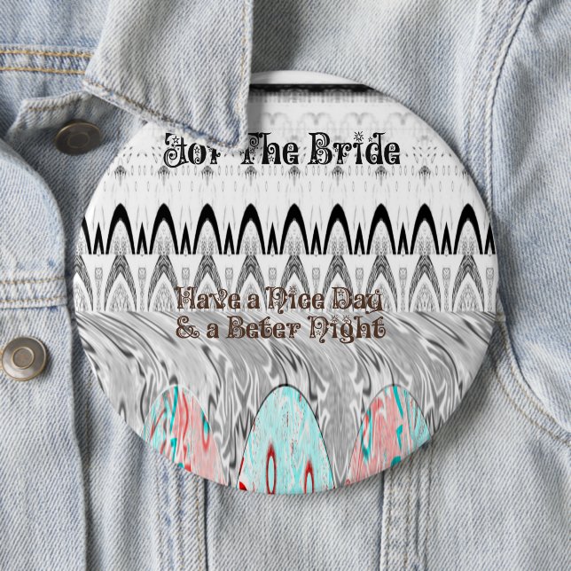 Bridal Shower Gift Art Print 6 Inch Round Button (In Situ)