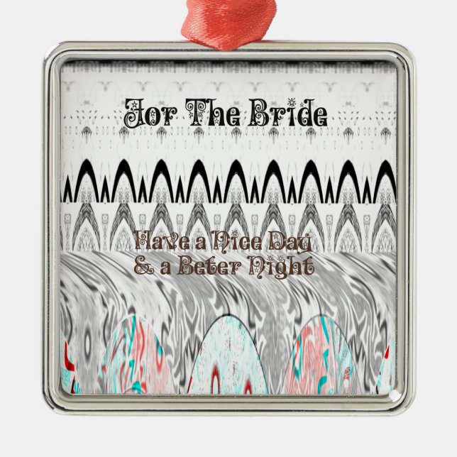 Bridal Shower Gift Art Print Metal Ornament (Front)