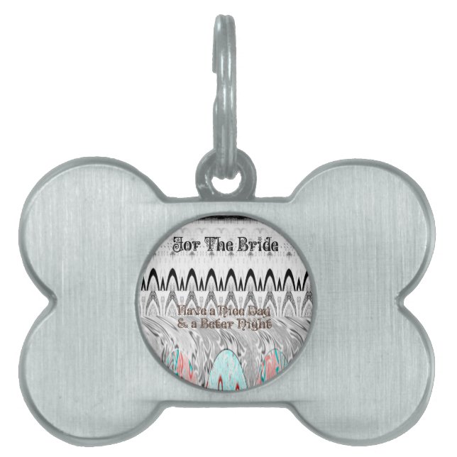 Bridal Shower Gift Art Print Pet ID Tag (Front)