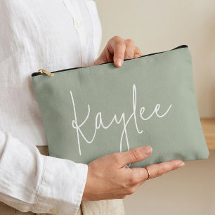 Bridal shower gift, Custom sage pouch for her mom