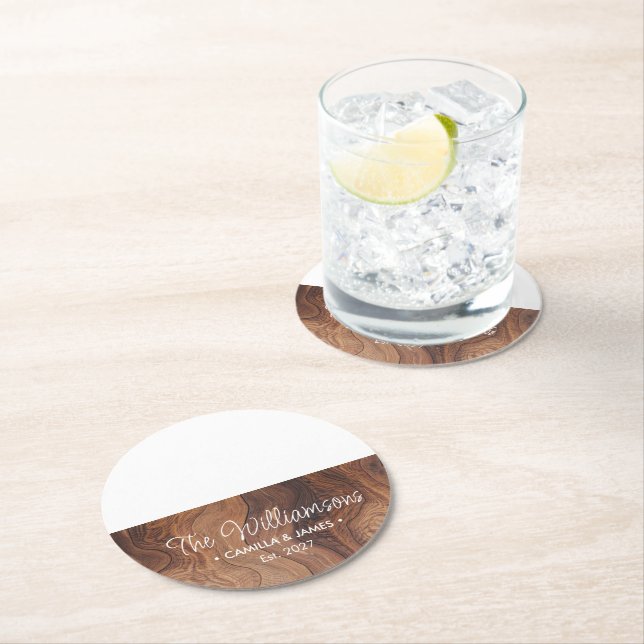 Bridal Shower Gift, Personalized Coasters, Housewa Round Paper Coaster (Insitu)