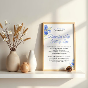 Bridal Shower Gift Recipe for a Life of Love Poster