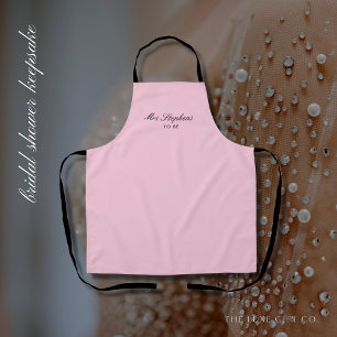 Bridal Shower Gift Women's Pink Apron Typography