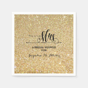 Bridal Shower Gold Glitter Future Mrs. Modern Fab Napkin