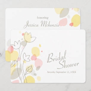 Bridal Shower graphic modern flower petals invite