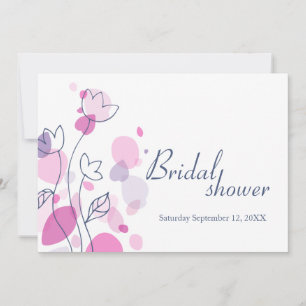 Bridal Shower graphic modern flower petals invite