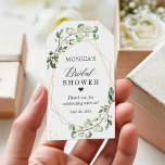 Bridal Shower Greenery Eucalyptus Gold Frame Gift Tags<br><div class="desc">Customize this " Greenery Eucalyptus Gold Frame Bridal Shower Thank You Gift Tag" to add a special touch. It's a perfect addition to match your colours and styles. For further customization,  please click the "customize further" link and use our design tool to modify this template.</div>