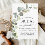 Bridal Shower Greenery Eucalyptus Succulent Invitation<br><div class="desc">Celebrate the bride-to-be in style with our gorgeous eucalyptus bridal shower invitation. This beautiful design features elegant eucalyptus leaves against a soft, neutral background, making it the perfect choice for a botanical-themed bridal shower. Make the bride-to-be's special day even more memorable with our stunning eucalyptus bridal shower invitation. With its...</div>