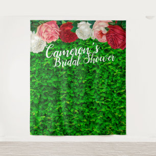 Bridal Shower Greenery Photo Booth Backdrop Tapestry
