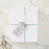 Bridal Shower Greenery White Rose Floral Gift Tags (With Twine)