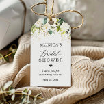 Bridal Shower Greenery White Rose Floral Gift Tags<br><div class="desc">Customize this "Greenery White Rose Floral Bridal Shower Favour Thank You Gift Tag" to add a special touch. It's a perfect addition to match your colours and styles.</div>