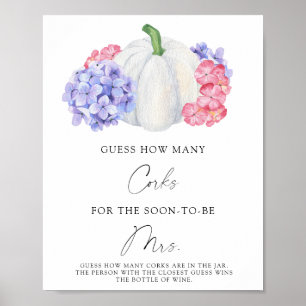 Bridal Shower Guess How Many Corks Poster
