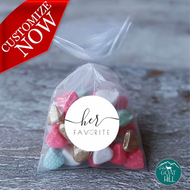 Bridal Shower Her Favorite  Classic Round Sticker (Creator Uploaded)