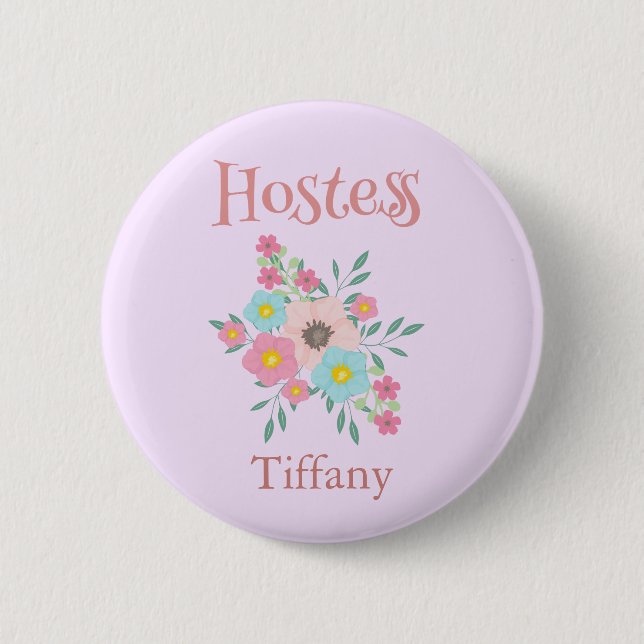 Bridal Shower Hostess 2 Inch Round Button (Front)