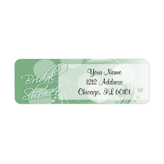 Bridal Shower in a Mint Green and White (Front)