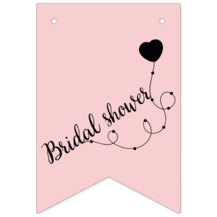 bridal shower in love bunting flags