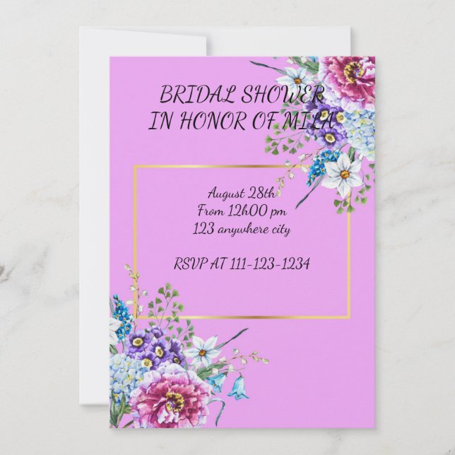 BRIDAL SHOWER INVITATION (Front)