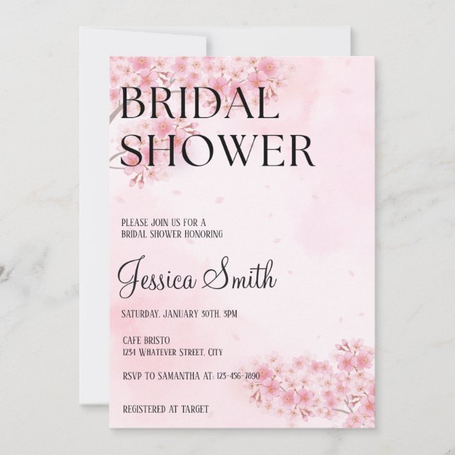 Bridal Shower Invitation (Front)