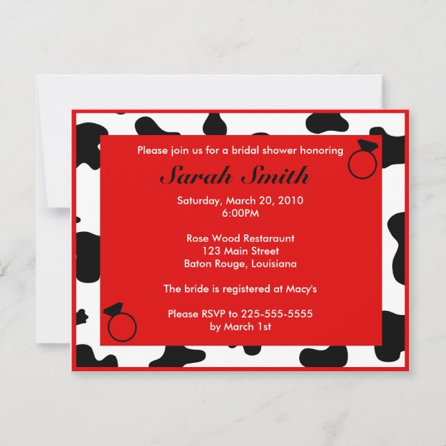 Bridal Shower Invitation (Front)