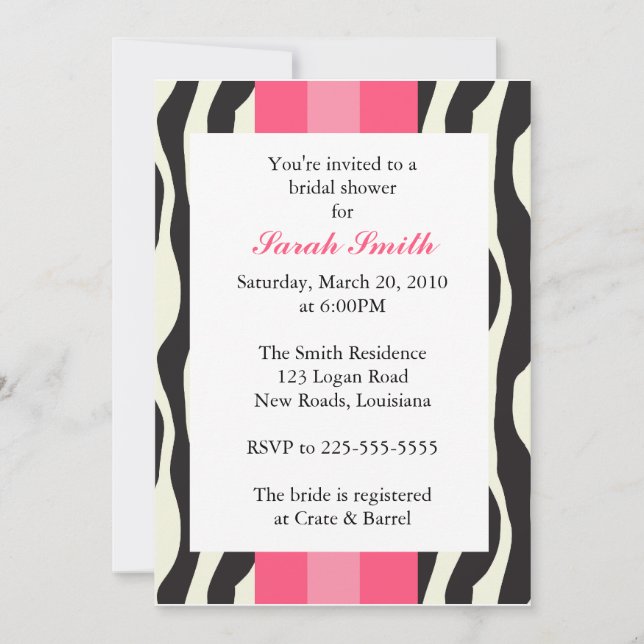 Bridal Shower Invitation (Front)