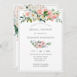 Bridal  Shower Invitation, A Magical Rose Garden Invitation