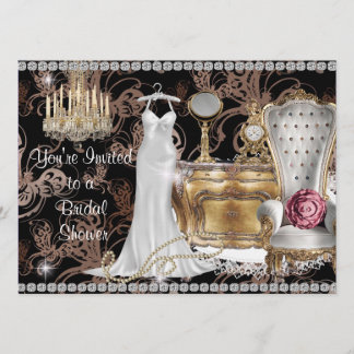 BRIDAL SHOWER INVITATION Antique Wallpaper