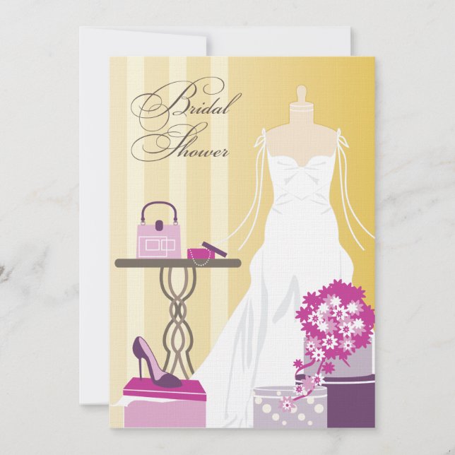 Bridal Shower Invitation - Berry and Plum (Front)