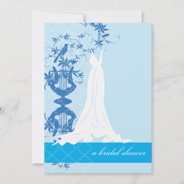Bridal Shower Invitation  |  Blue (Front)