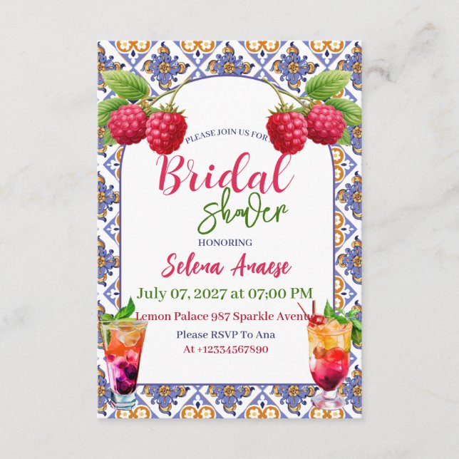 Bridal Shower Invitation Card (Front)
