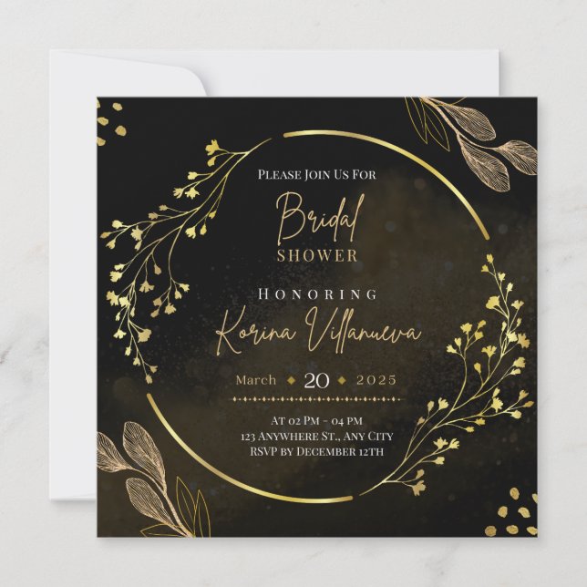 Bridal Shower Invitation Card (Front)