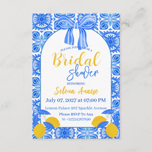 Bridal Shower Invitation Card (Front)