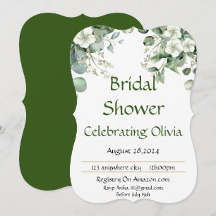 BRIDAL SHOWER INVITATION FLORAL BOTANICAL
