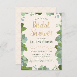 Bridal Shower Invitation - Garden, Custom, Floral