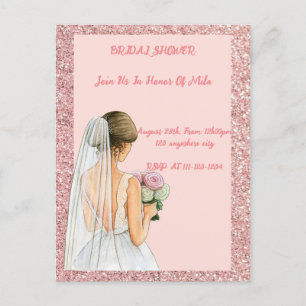 BRIDAL SHOWER INVITATION,INVITATIONS,DIGITAL POSTCARD