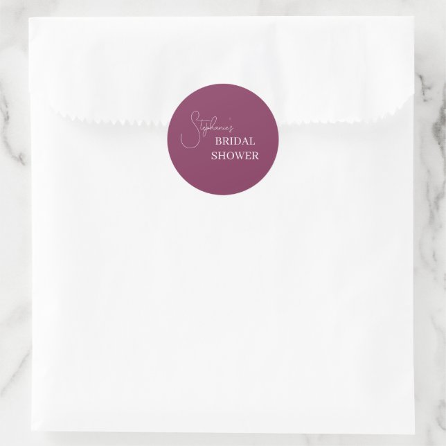 Bridal shower Invitation | Kitchen Tea Classic Round Sticker (Bag)