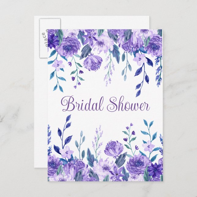 Bridal shower invitation postcards (Front/Back)