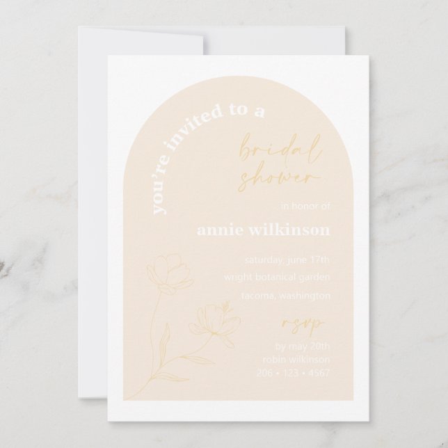 Bridal Shower Invitation Retro Wedding Party A115 (Front)