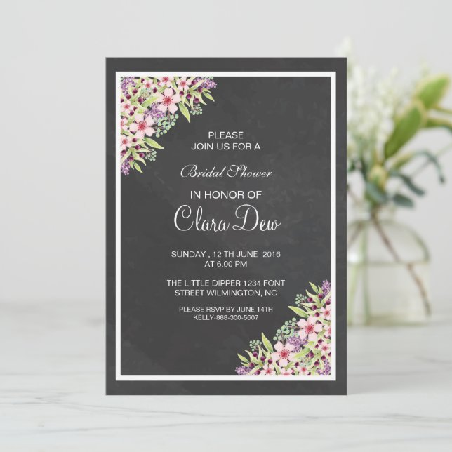 Bridal Shower Invitation Template (Debout devant)