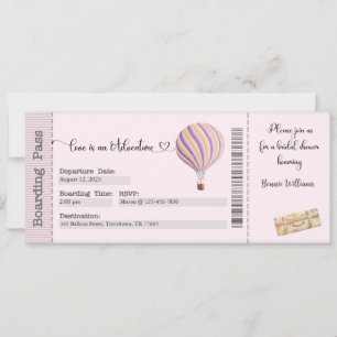 Bridal Shower Invitation, Travelling Theme, Plane Invitation
