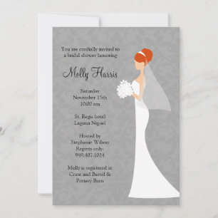Bridal Shower Invitation with Matching Envelopes