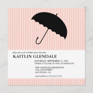 Bridal Shower Invitation with Umbrella