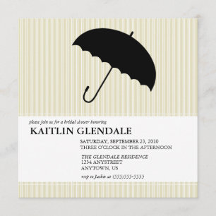 Bridal Shower Invitation with Umbrella