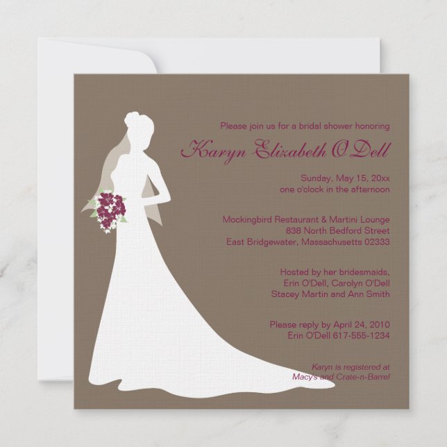 Bridal Shower Invitations - Custom (Front)