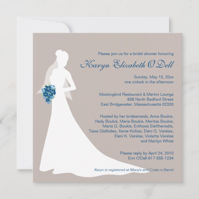 Bridal Shower Invitations - Custom (Front)