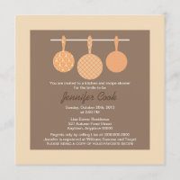 Bridal Shower Invitations Kitchen Cooking Theme