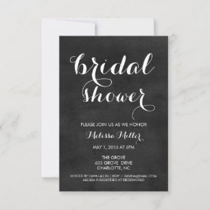 Bridal Shower Invite   Chalkboard Script